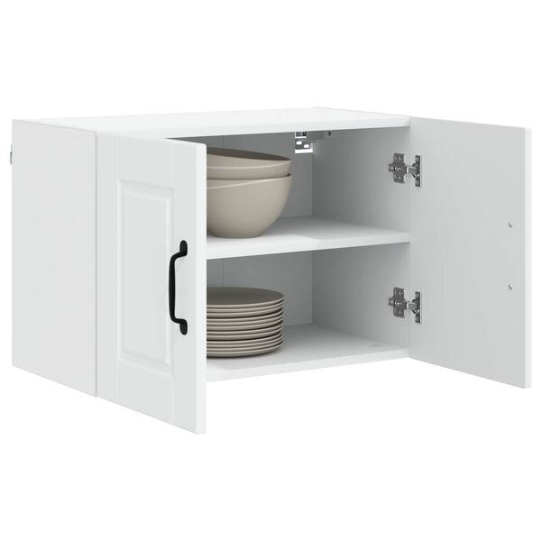 vidaXL Armoire de cuisine avec &eacute;tag&egrave;re 2 pcs Blanc 60 x 31 x 40 cm