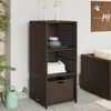 vidaXL Armoire de rangement jardin marron 50x55x115 cm r&eacute;sine tress&eacute;e