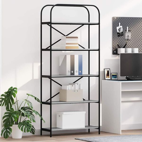 vidaXL &Eacute;tag&egrave;re Gris Sonoma 80 x 30 x 183 cm Bois d'ing&eacute;nierie