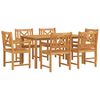 vidaXL Ensemble de salle &agrave; manger pour jardin 7 pc Marron