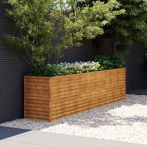 vidaXL Jardini&egrave;re sur&eacute;lev&eacute;e 291 x 50 x 69 cm Acier Corten