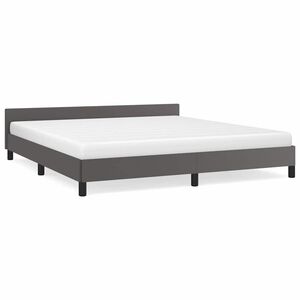 vidaXL Cadre de lit avec t&ecirc;te de lit sans matelas gris 180x200 cm