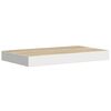 vidaXL &Eacute;tag&egrave;res flottantes 2 pcs ch&ecirc;ne et blanc 50x23x3,8 cm MDF