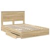 vidaXL Lit de Rangement Ch&ecirc;ne Sonoma 160 x 200 cm Bois d'ing&eacute;nierie