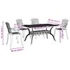 vidaXL Ensemble manger de jardin 5 pcs bronze aluminium coul&eacute;