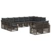 vidaXL Ensemble de canap&eacute; de jardin 12 pc 12 place Gris et Gris fonc&eacute;