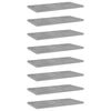 vidaXL Panneaux de biblioth&egrave;que 8 pcs Gris b&eacute;ton 40x20x1,5cm Agglom&eacute;r&eacute;