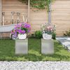 vidaXL Support de Plante 2 pcs Argent 24 x 24 x 35 cm Acier galvanisé