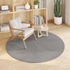 vidaXL Tapis de surface Rond GALATI Gris &Oslash; 120 CM Polyester