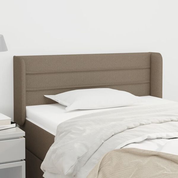 vidaXL T&ecirc;te de lit avec oreilles Taupe 83x16x78/88 cm Tissu