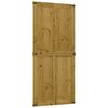vidaXL Porte de grange Corona Brun Miel 90 x 210 cm Bois de pin massif