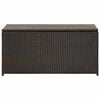 vidaXL Bo&icirc;te de rangement de jardin r&eacute;sine tress&eacute;e 100x50x50 cm marron