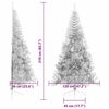 vidaXL Sapin de No&euml;l artificiel pr&eacute;-&eacute;clair&eacute; Argent 210 cm PET