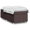 vidaXL Sommier à lattes de lit avec matelas Marron foncé 90x190 cm