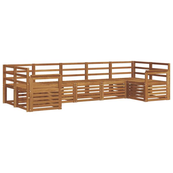 vidaXL Ensembles de canap&eacute;s 7 pcs Naturel Bois d'Acacia Massif