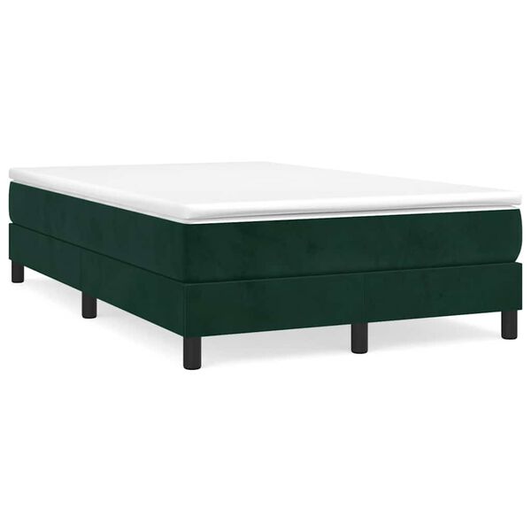 vidaXL Sommier &agrave; lattes de lit avec matelas vert fonc&eacute; 120x190 cm