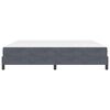 vidaXL Lit &agrave; ressorts avec matelas Gris fonc&eacute; 200 x 200 cm tissu
