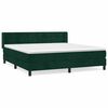 vidaXL Sommier &agrave; lattes de lit et matelas Vert fonc&eacute; 180x200cm Velours