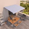 vidaXL Auvent r&eacute;tractable automatique 450x350 cm Bleu et blanc