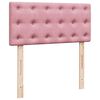 vidaXL Sommier &agrave; lattes de lit avec matelas Rose 90x190 cm Velours