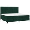 vidaXL Sommier &agrave; lattes de lit et matelas Vert fonc&eacute; 200x200cm Velours
