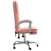 vidaXL Fauteuil inclinable de bureau Rose Similicuir