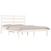 vidaXL Cadre de lit sans matelas blanc bois massif 120x200 cm