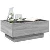 vidaXL Table basse avec LED sonoma gris 70x50x30 cm bois d'ing&eacute;nierie