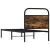 vidaXL Cadre de lit sans matelas 80x200cm ch&ecirc;ne fum&eacute; bois d'ing&eacute;nierie