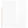 vidaXL Tables de chevet murales 2 pcs Blanc brillant 50x36x40 cm
