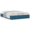 vidaXL Cadre de lit ottoman sans matelas bleu fonc&eacute; 140x200 cm velours