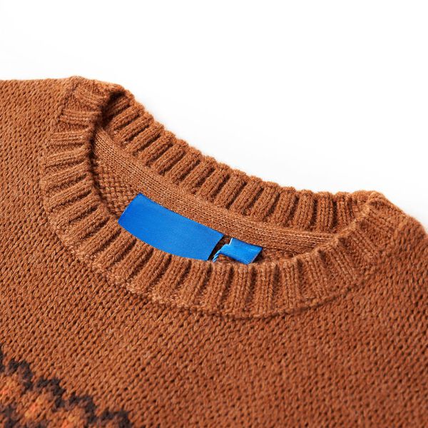 Pull-over tricoté pour enfants cognac 92