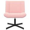 vidaXL Chaise pivotante Rose 63 x 75 x 76 cm Peau de mouton