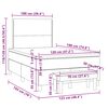 vidaXL Sommier &agrave; lattes de lit avec matelas cr&egrave;me 120x190 cm tissu