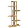vidaXL Support de Plante Blanc 68 x 23,5 x 140 cm Bois d'Acacia Massif