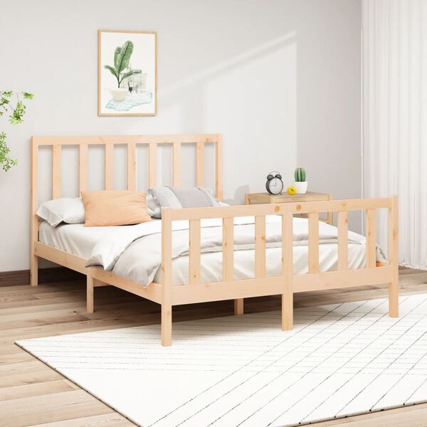 vidaXL Cadre de lit sans matelas 150x200 cm bois de pin massif