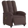 vidaXL Fauteuil de massage inclinable &eacute;lectrique Marron fonc&eacute; Tissu