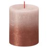 Bolsius Bougies pilier rustiques 4 pcs 80x68 mm Rose brumeux et ambre
