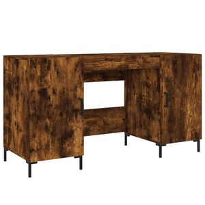 vidaXL Bureau ch&ecirc;ne fum&eacute; 140x50x75 cm bois d'ing&eacute;nierie