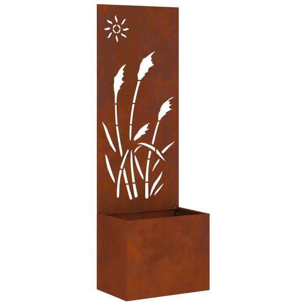 vidaXL &Eacute;cran de confidentialit&eacute; de jardin Fretwork Rouill&eacute; 50 x 150 cm
