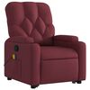 vidaXL Fauteuil inclinable de massage Rouge bordeaux Tissu