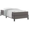 vidaXL Cadre de lit avec matelas Gris 80 x 200 cm tissu