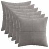 vidaXL Housse de coussin 6 pcs ALMELO Gris clair 30 x 30 cm