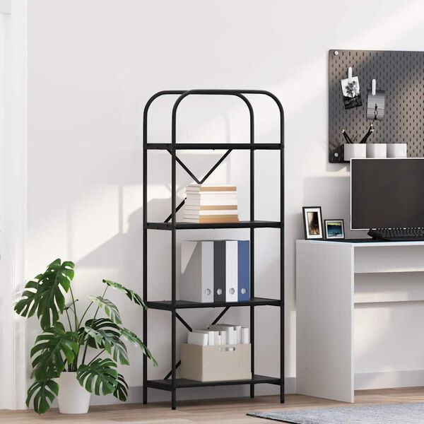 vidaXL &Eacute;tag&egrave;re Ch&ecirc;ne noir 60 x 30 x 146 cm Bois d'ing&eacute;nierie