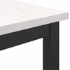 vidaXL table Blanc 100 x 50 x 91 cm Bois d'ing&eacute;nierie et acier