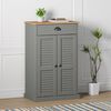vidaXL Armoire à chaussures VIGO gris 60x35x96 cm bois massif de pin