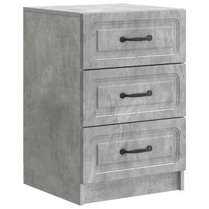 vidaXL Cabinet de chevet avec tiroir Gris b&eacute;ton 43 x 41 x 63,5 cm