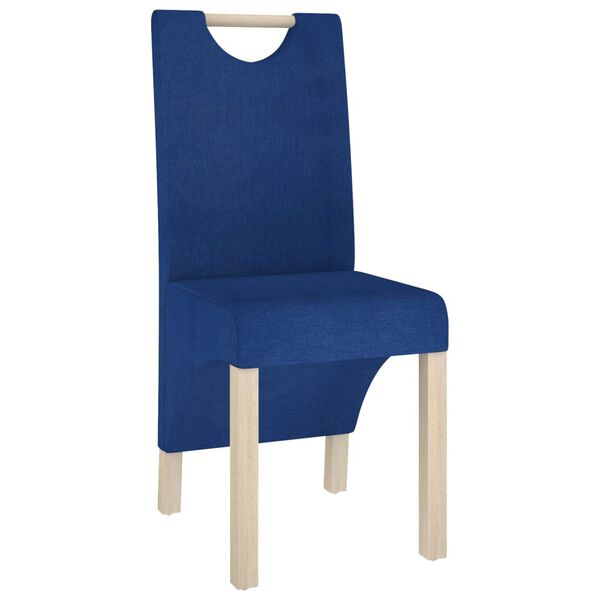 vidaXL Chaises à manger lot de 6 bleu tissu