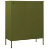 vidaXL Commode Vert olive 80x35x101,5 cm Acier