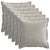 vidaXL Housse de coussin 6 pc HOUTEN Gris clair 50 x 50 cm